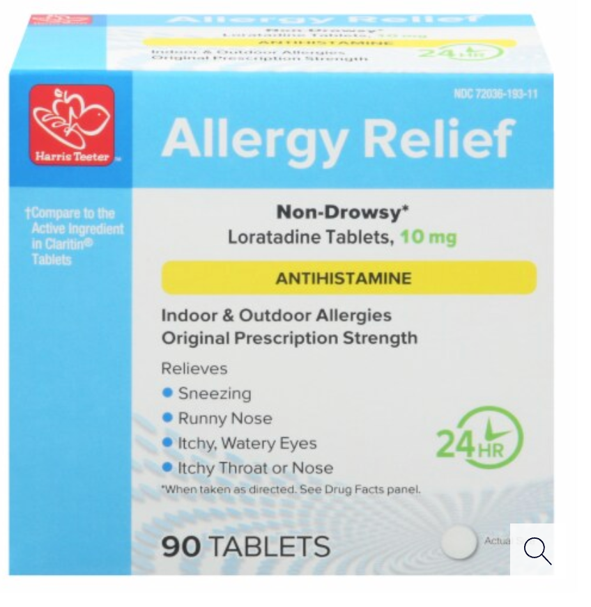 Harris Teeter™ Non Drowsy Allergy Relief Loratadine Tablets 10 mg