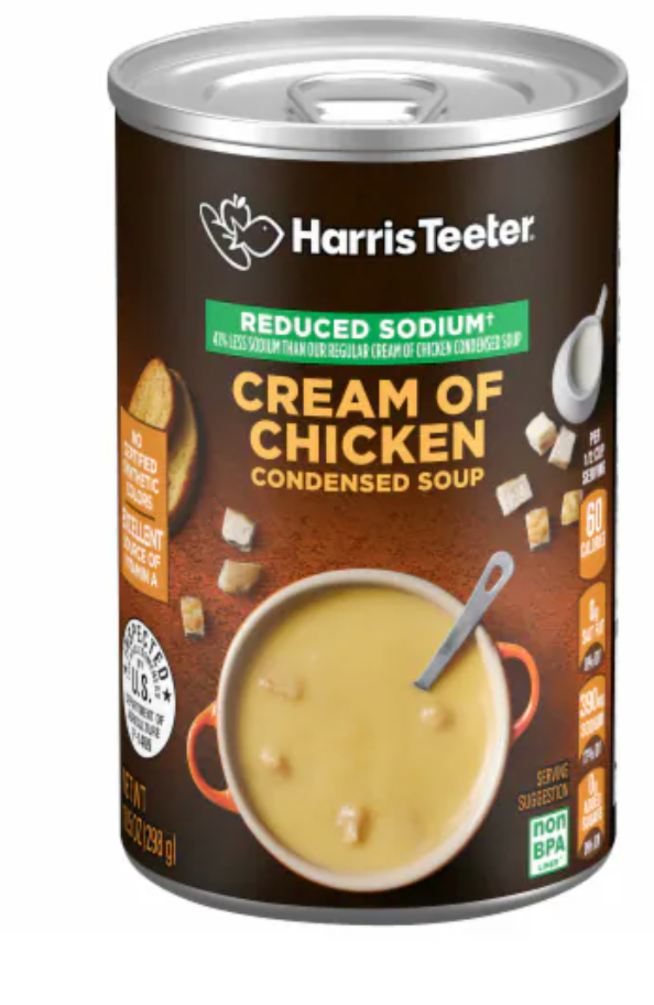 Harris Teeter™ Reduced Sodium Cream of Chicken Condensed Soup - Expires 1/30/2027