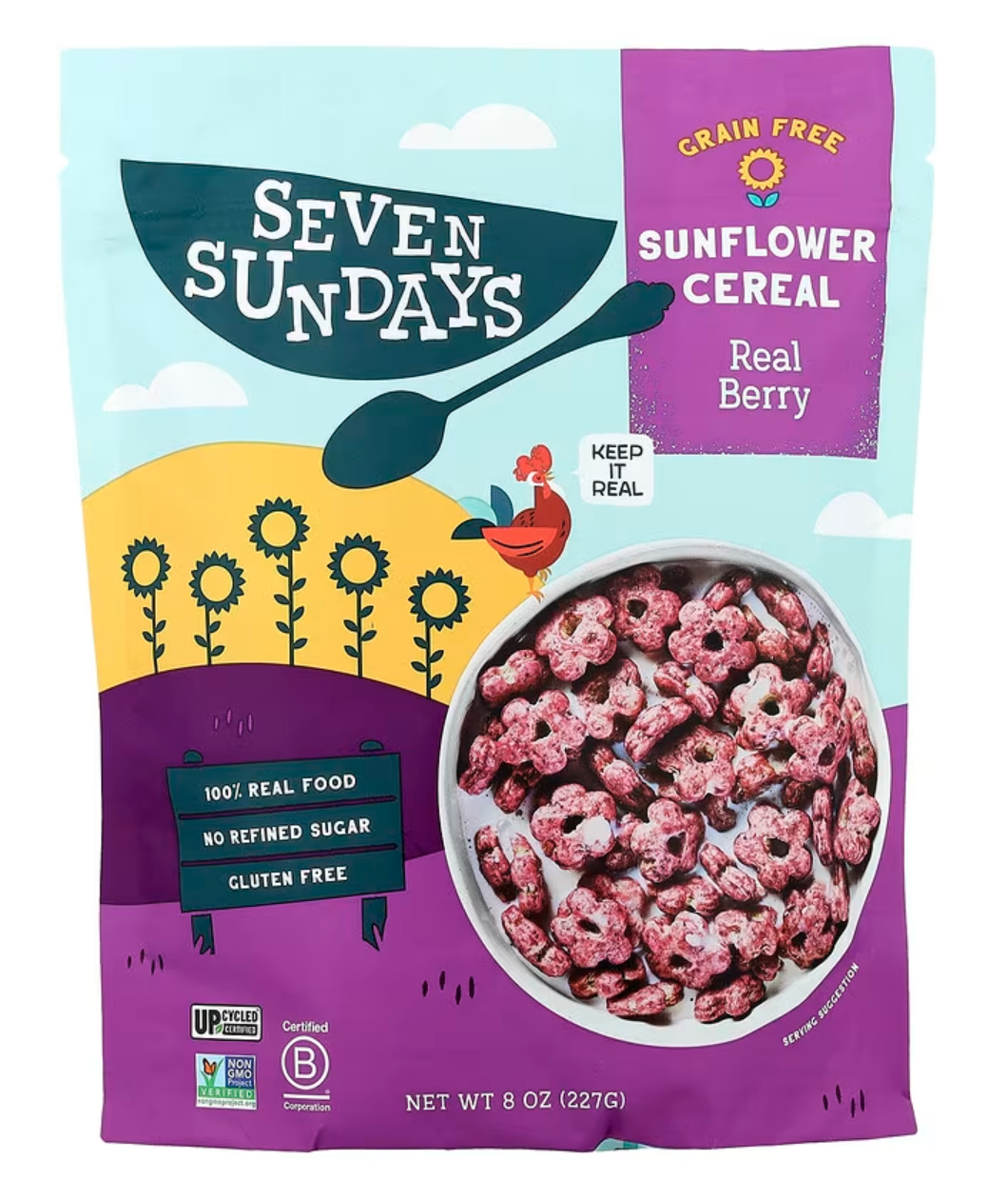 Seven Sundays, Sunflower Cereal, Real Berry, 8 oz (227 g)